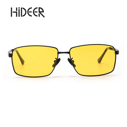 HiDEER Night Driving Sunglasses Women Men Rectangle Fashion Yellow Glasses Women Men Goggle Eyewear Travel Sunglass AE-18FP026